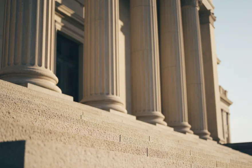 Steps of a courthouse, representing the Supreme Court ruling in Tyler v. Hennepin County